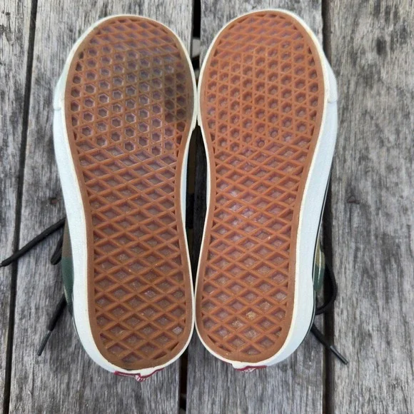 Vans Old Skool Camo Green Suede Low Top Sneakers Mens 7.5 Women 9 500714 - Picture 5 of 6